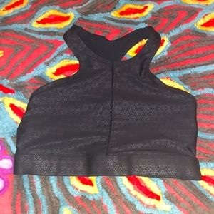 Zyia Medium Black Flower Power Sports Bra